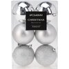 Bombki CHRISTMAS DECORATION 80 mm Srebrny (6 sztuk) Gwarancja 24 miesiące