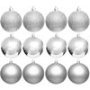 Bombki CHRISTMAS DECORATION 60 mm Srebrny (12 sztuk)