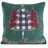 Poszewka EUROFIRANY 459704 45 x 45 cm Ciemnozielony