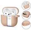 Etui na słuchawki TECH-PROTECT Silicone Hook do Apple Airpods 4 Beżowy Możliwość ładowania Nie