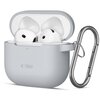 Etui na słuchawki TECH-PROTECT Silicone Hook do Apple Airpods 4 Szary