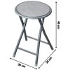 Taboret składany PATIO Flower 48279 Szary Materiał Stal