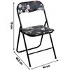 Krzesło składane PATIO Flower 48288 Czarny Materiał Stal