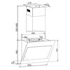 Okap AMICA OKP6659C Czarny 591m3/h 66dB klasa A++ Szerokość [cm] 60