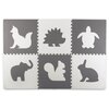 Mata piankowa RICOKIDS Puzzle 180 x 120 cm Zwierzątka białe i szare 7491 (6 elementów)