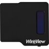 Czarny prostokątny licznik z logo "WireView" w dolnej części oraz pionowym, ciemnym wyświetlaczem po prawej stronie. Produkt ma gładką powierzchnię i zaokrąglone krawędzie.