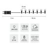 Lampki choinkowe LED EXTRALINK Kulki LED0146 16 m Sieciowe Funkcje dodatkowe 8 trybów świecenia