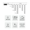 Kurtyna LED EXTRALINK 9881 Sople 20 m Sieciowe Rodzaj Kurtyna