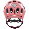Kask rowerowy ABUS Youn-I 2.0 Różowy dla Dzieci z lampką (rozmiar M) Regulacja Od 52 do 57 cm