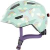 Kask rowerowy ABUS Smiley 3.0 LED Rainbow Niebiesko-zielony dla Dzieci z lampką (rozmiar M)