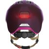 Kask rowerowy ABUS Smiley 3.0 Ace LED Royal Fioletowy dla Dzieci z lampką (rozmiar M) Regulacja Od 50 do 55 cm
