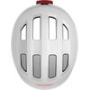 Kask rowerowy ABUS Smiley 3.0 Ace LED Shiny Biało-szary dla Dzieci z lampką (rozmiar S) Materiał skorupy Tworzywo sztuczne