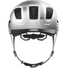 Kask rowerowy ABUS Hyban 2.0 Signal Srebrny Miejski z lampką (rozmiar M) Regulacja Od 52 do 58 cm