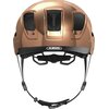 Kask rowerowy ABUS Hyban 2.0 Różowy-chrom Miejski z lampką (rozmiar M) Materiał wewnętrzny EPS