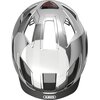 Kask rowerowy ABUS Hyban 2.0 Srebrny-chrom Miejski z lampką (rozmiar L) Materiał skorupy ABS