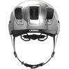 Kask rowerowy ABUS Hyban 2.0 Srebrny-chrom Miejski z lampką (rozmiar L) Materiał wewnętrzny EPS