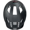 Kask rowerowy ABUS Hyban 2.0 LED Signal Czarny Miejski z lampką (rozmiar L) Regulacja Od 56 do 61 cm