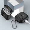Etui na słuchawki TECH-PROTECT Slim Hook do Apple Airpods 4 Czarny Materiał Poliwęglan