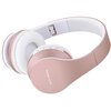 Słuchawki nauszne POWERLOCUS P1 Różowo-złoty Transmisja bezprzewodowa Bluetooth