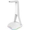 Stojak na słuchawki RAMPAGE Tower T14 RGB Wbudowany HUB USB, Wysokość 257 mm Biały