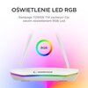 Stojak na słuchawki RAMPAGE Tower T14 RGB Wbudowany HUB USB, Wysokość 257 mm Biały Materiał Tworzywo sztuczne