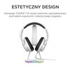 Stojak na słuchawki RAMPAGE Tower T14 RGB Wbudowany HUB USB, Wysokość 257 mm Biały Szerokość [mm] 125