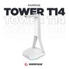 Stojak na słuchawki RAMPAGE Tower T14 RGB Wbudowany HUB USB, Wysokość 257 mm Biały Dodatkowe informacje Przycisk sterowania RGB