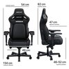 Fotel ANDA SEAT Kaiser 4 L Czarny Regulacja podłokietników Prawo - lewo