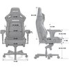 Fotel ANDA SEAT Kaiser 4 L Szary Poduszka lędźwiowa Nie