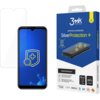 Opakowanie produktu "3mk SilverProtection+" przedstawia grafikę telefonu z nałożoną folią ochronną oraz ikoną tarczy z krzyżem i wirusem na niebieskim tle. Na opakowaniu widnieje tekst: "premium protection SilverProtection+", "KILLS 99% OF GERMS", "3mk Pr