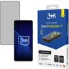 Opakowanie produktu "3mk Protection SilverProtection+" jest widoczne obok telefonu z nałożoną folią ochronną. Na opakowaniu znajdują się napisy: "premium protection SilverProtection+", "KILLS 99% OF GERMS", "SilverProtection+", "KILLS viruses, bacteria, f