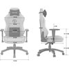 Fotel ANDA SEAT Phantom 3 L Ciemnoszary Regulacja podłokietników Góra - dół