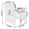 Zestaw mebli ogrodowych EHOKERY Kalina Popielaty Wymiary krzesła / fotela [cm] 76.5 x 53 x 57.5