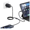 Kabel USB-C/USB-C - USB-C USAMS 2w1 72W 1.2m Czarno-szary Obsługiwane zasilanie [W] do 72