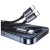 Kabel USB-C/USB-C - USB-C USAMS 2w1 72W 1.2m Czarno-szary Długość [m] 1.2
