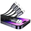 Kabel USB - 2 x USB-C/Lightning/Micro USB USAMS US-SJ739 4w1 15W 1.2 m Czarny Rodzaj Kabel