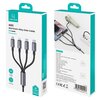 Kabel USB - 2 x USB-C/Lightning/Micro USB USAMS US-SJ739 4w1 15W 1.2 m Czarny Długość [m] 1.2