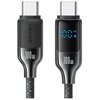 Kabel USB-C - USB-C USAMS z wyświetlaczem LCD SJ742USB01 100W 1.2m Czarny