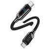 Kabel USB-C - USB-C USAMS z wyświetlaczem LCD SJ742USB01 100W 1.2m Czarny Rodzaj Kabel