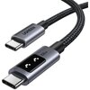 Kabel USB-C do USB-C UGREEN Uno L509 z wyświetlaczem LCD 100W 2 m Czarny Długość [m] 2