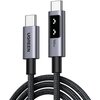 Kabel USB-C do USB-C UGREEN Uno L509 z wyświetlaczem LCD 100W 3 m Czarny