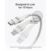 Kabel USB-C - USB-C ANKER 240W 0.9 m Biały Obsługiwane zasilanie [W] do 240