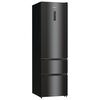 Lodówka HISENSE RM469N4AFD1 3D No Frost 200cm Czarna SmartFresh Licowane drzwi Metal Tech Cooling Funkcja Convert Liczba półek na butelki 1