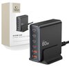 Stacja ładująca TECH-PROTECT 80W GAN QC3.0 Czarny Rodzaj złącza USB-C - 4 szt.