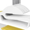 Wieszak na ubrania GOCKOWIAK Flexi Biało-żółty (10 sztuk) Wymiary [cm] 41.5 x 22 x 0.6