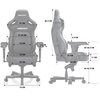 Fotel ANDA SEAT Kaiser 4 L Czarny Regulacja podłokietników Prawo - lewo