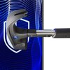 Na zdjęciu widoczny jest fragment ekranu telefonu z niebieskim, abstrakcyjnym wzorem oraz białą tarczą w tle. Na ekranie znajduje się narzędzie z metalowym uchwytem, a na nim widoczny jest niebieski symbol z literą "3MK".