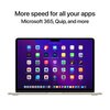 Laptop APPLE MacBook Air 2024 13.6" Retina M2 16GB RAM 256GB SSD macOS Księżycowa poświata Zintegrowany układ graficzny Apple M2 (8 rdzeni)