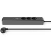 Listwa HAMA Schuko 3GN (1.4m) Czarno-szary Liczba gniazd [szt] 3