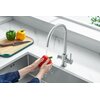 Bateria PHILIPS ASH3511 10 Szczotkowane srebro Funkcje Kąt obrotu wylewki 360°, Oddzielne kanały dla wody przefiltrowanej i nieprzefiltrowanej, System łatwego montażu
